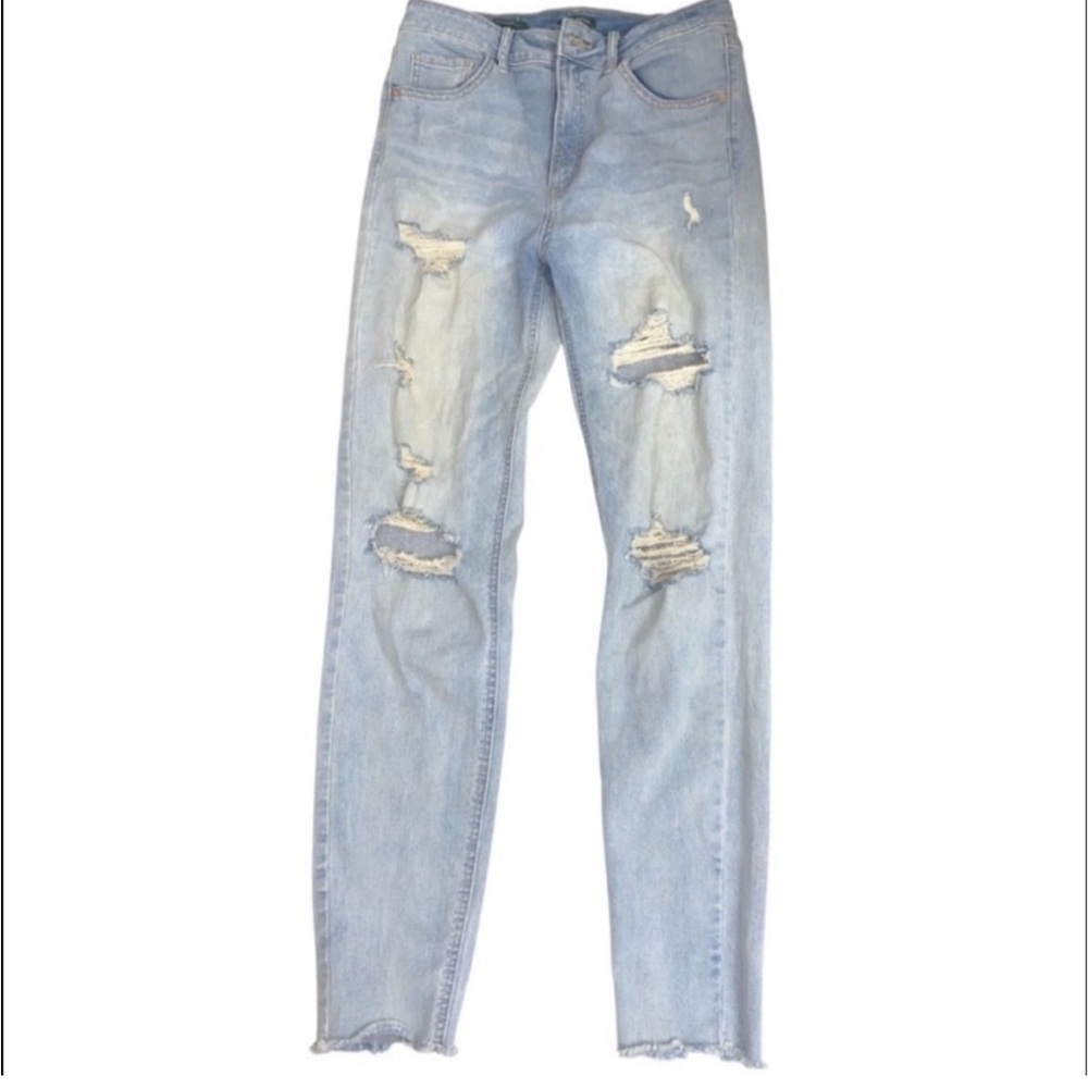 Light Blue Distressed Women's Jeans